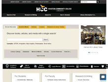 Tablet Screenshot of library.hccs.edu